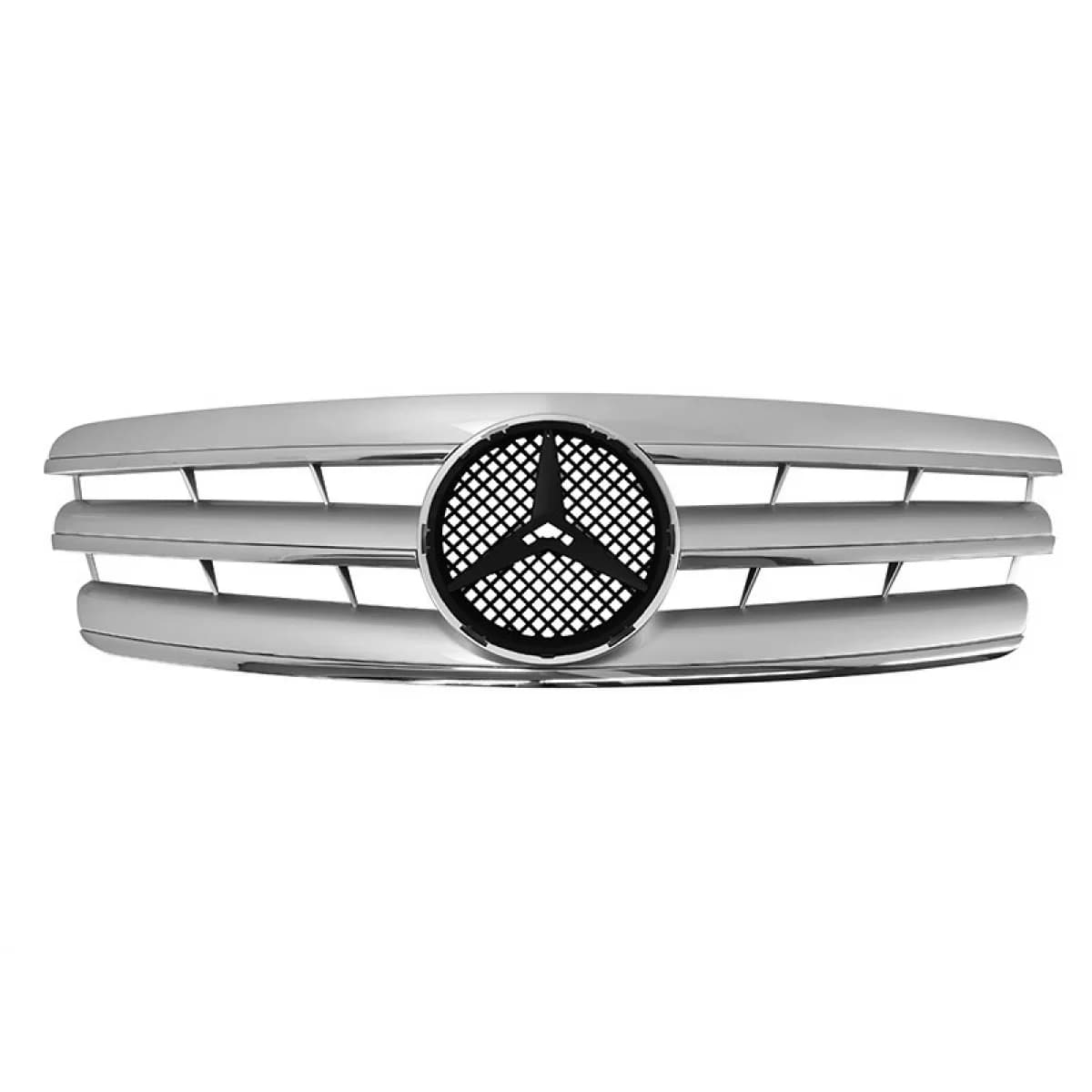 Chrome/gray grille suitable for Mercedes C-Class W203 2000-2007
