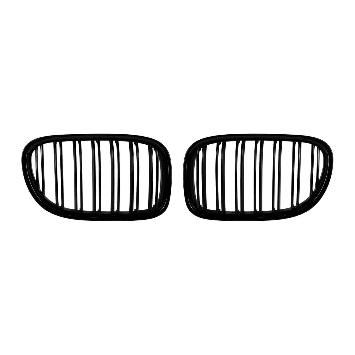 Double slat kidneys in black lacquer suitable for BMW 7 Series F01 short wheelbase, F02 long wheelbase 2008-2015