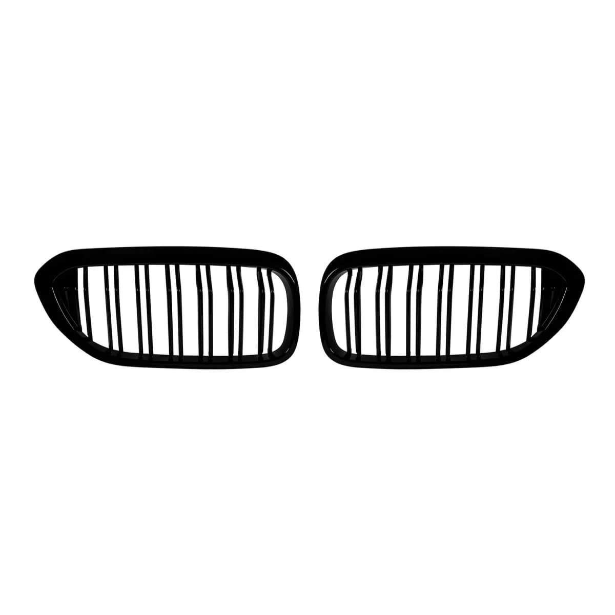Gloss black double slat kidney grilles suitable for BMW 5 Series G30, G31 2017-2020