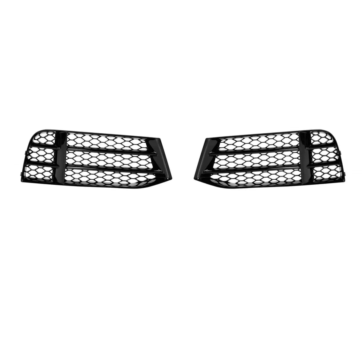 Side grilles suitable for front RS5 bumper on Audi A5 2012-2015 glossy black