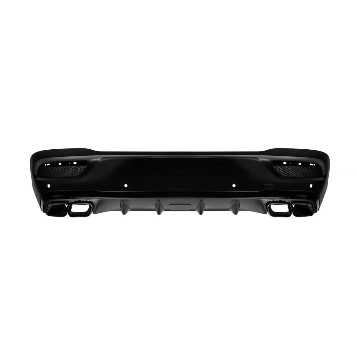 GLE63 type diffuser with black tips suitable for rear A Design bumper on Mercedes GLE Coupe C167 after 2020 -oo--oo-