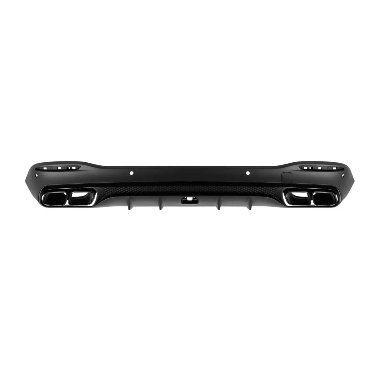 GLS63 type diffuser with black tips for rear A Design bumper suitable for Mercedes GLS X167 after 2020 -oo--oo-, with black lacquer trim
