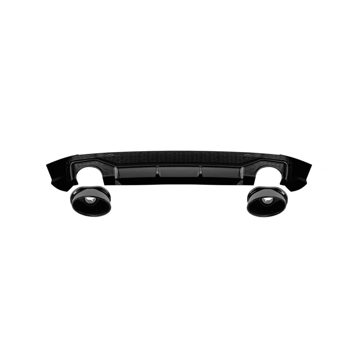 RS Style Diffuser with black exhaust tips suitable for Audi Q5 2018-2020 S-line rear bumper