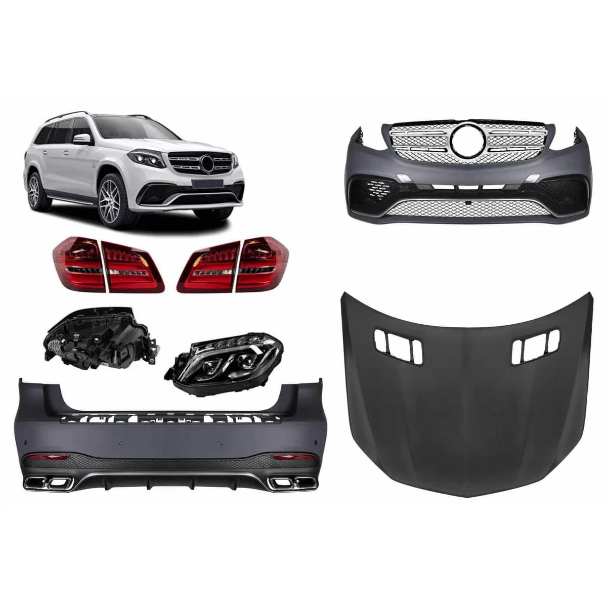 A Design package type GLS63 suitable for Mercedes GL X166 2011-2015 conversion to GLS X166