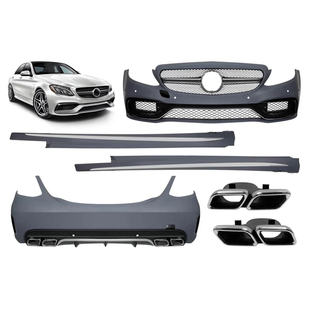 A Design package type C63 suitable for Mercedes C-Class W205 sedan 2015-2018