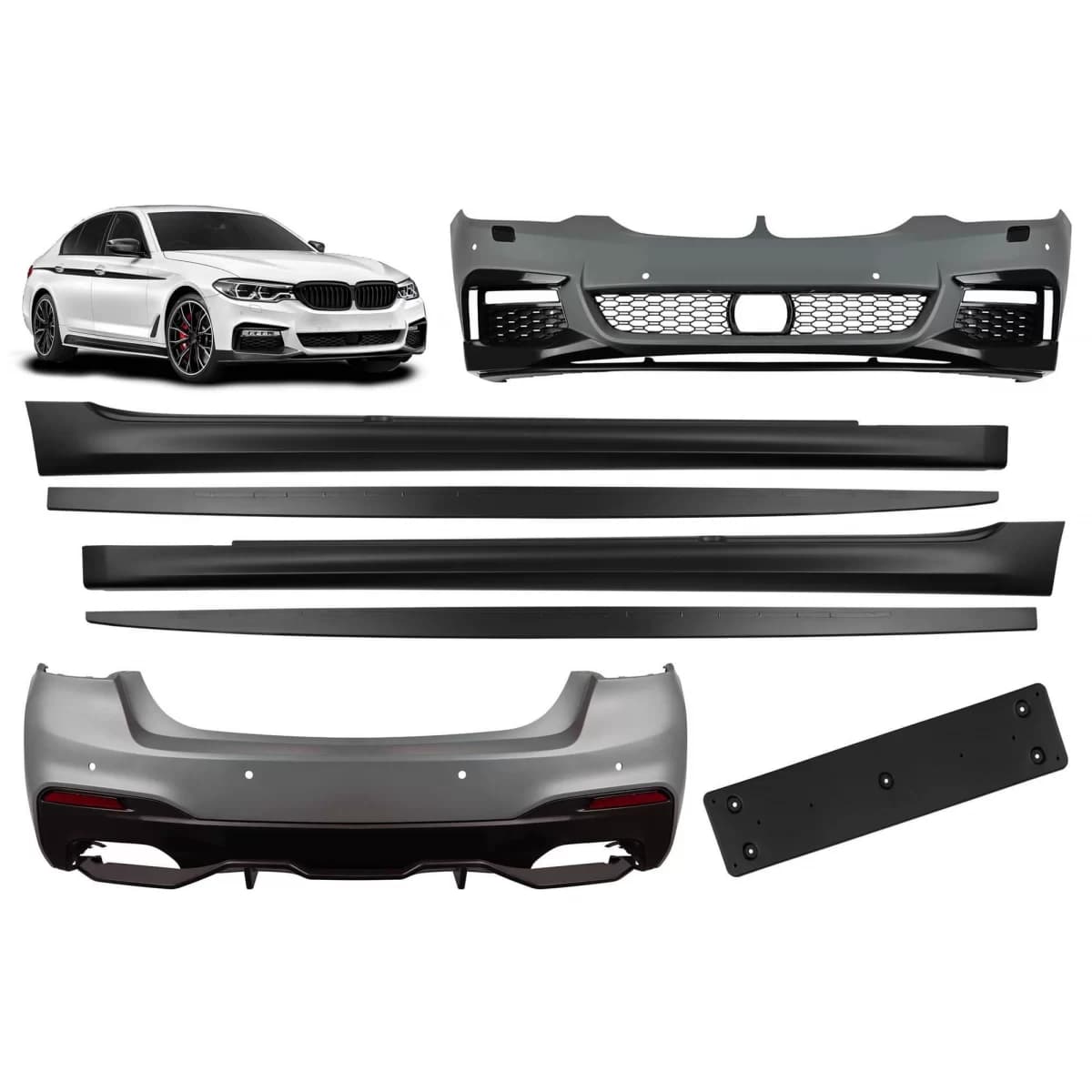 M Performance Design Design package suitable for BMW 5 Series G30 with large diffuser 2017-2020