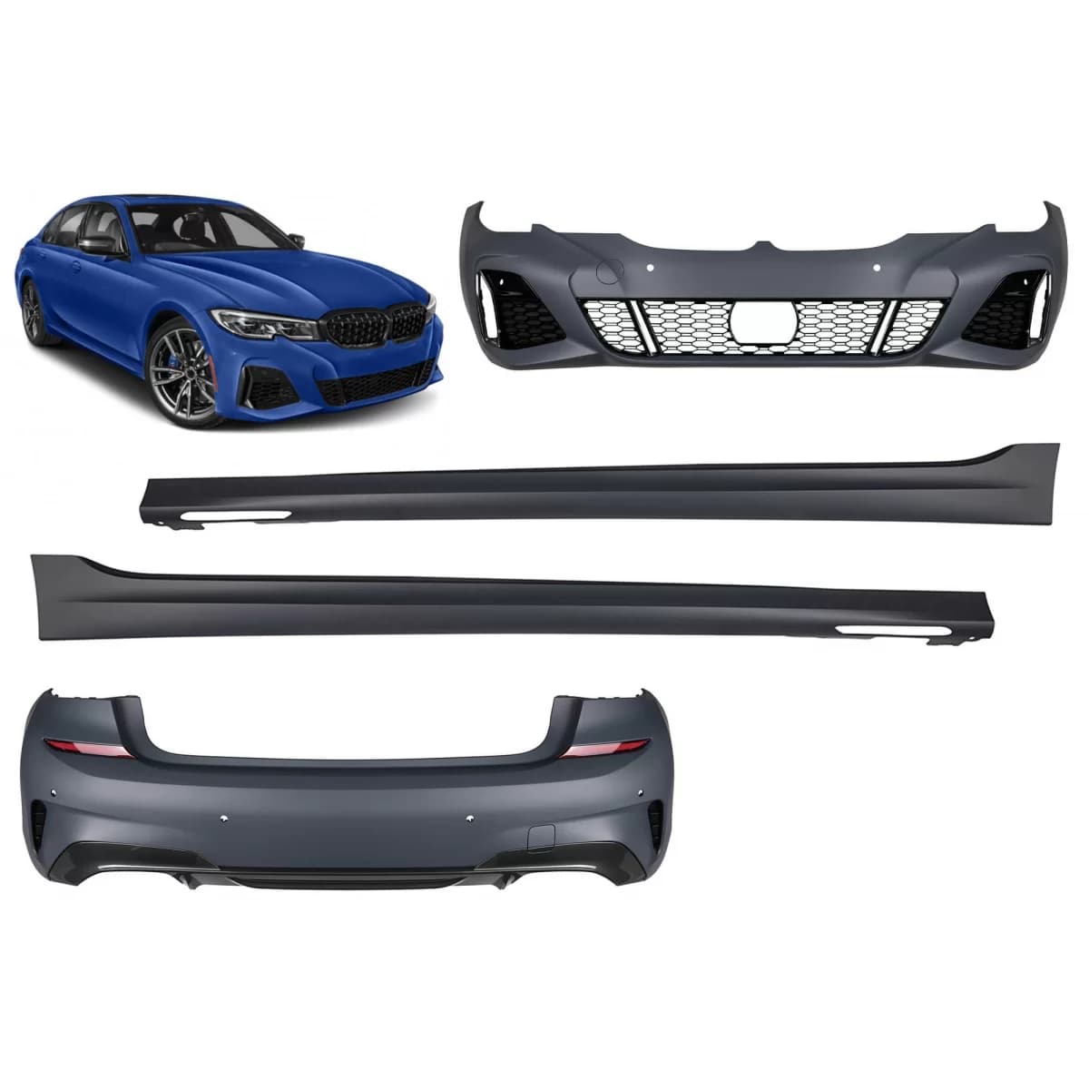 M340 tuning package suitable for BMW 3 Series G20 after 2019 with grille for ACC