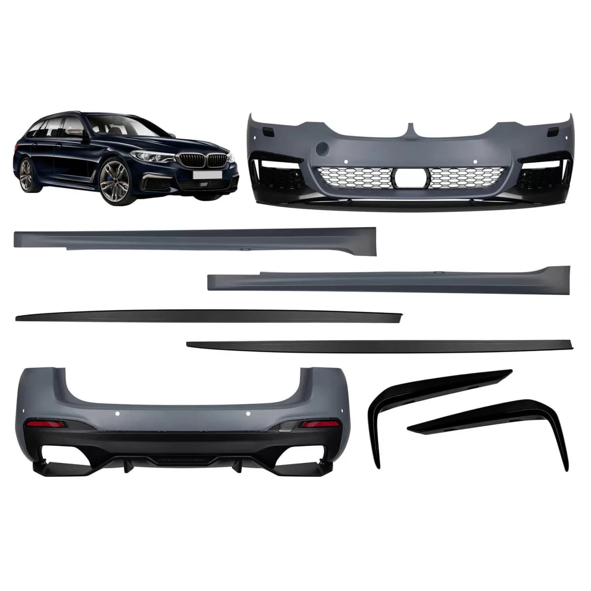 M Performance Design Design package suitable for BMW 5 Series G31 Touring 2017-2019 with type 550 diffuser