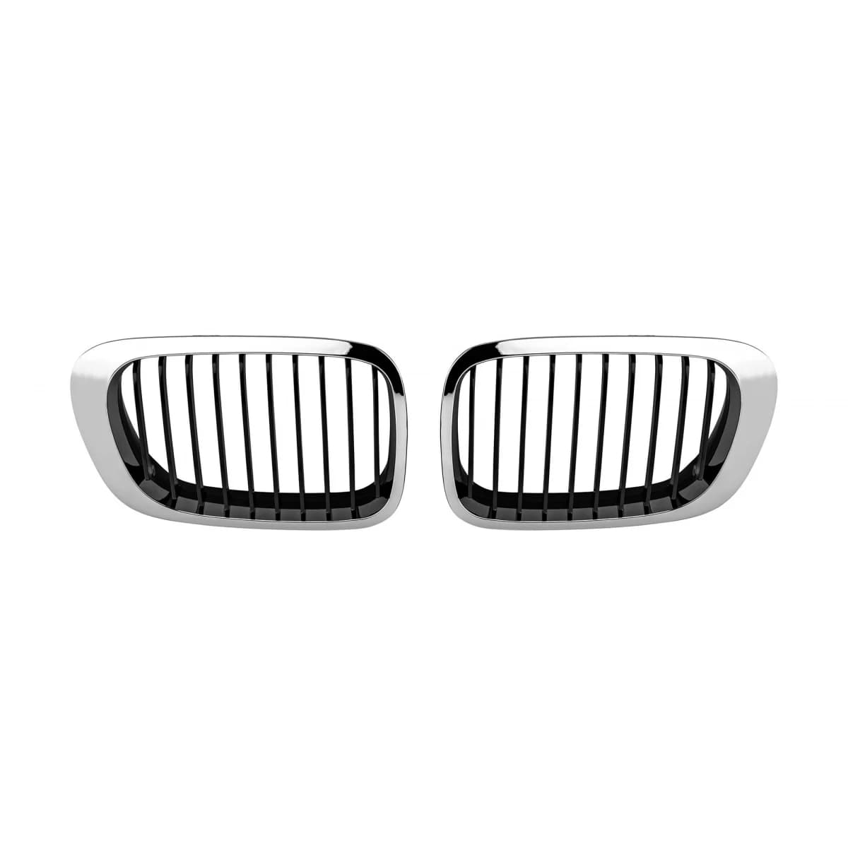 Chrome/black kidneys suitable for BMW 3 Series E46 coupe, convertible 1999-2003