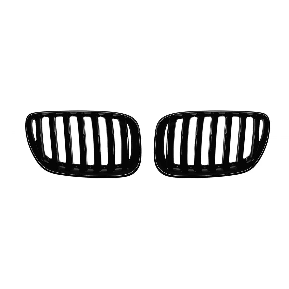 Single rib kidney grilles in black lacquer suitable for BMW X5 E53 2004-2007