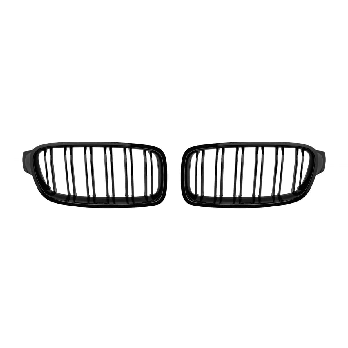 Double slat kidney grilles in black lacquer type M3 suitable for BMW 3 Series F30 sedan, F31 touring 2011-2019