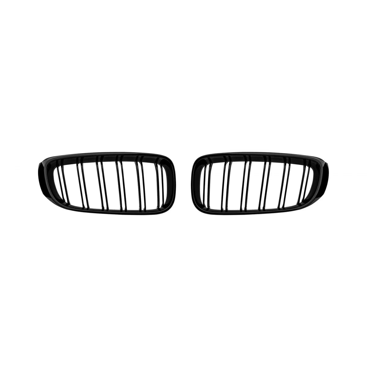 Double slat kidney grilles in black lacquer suitable for BMW 3 Series GT F34 2013-2016