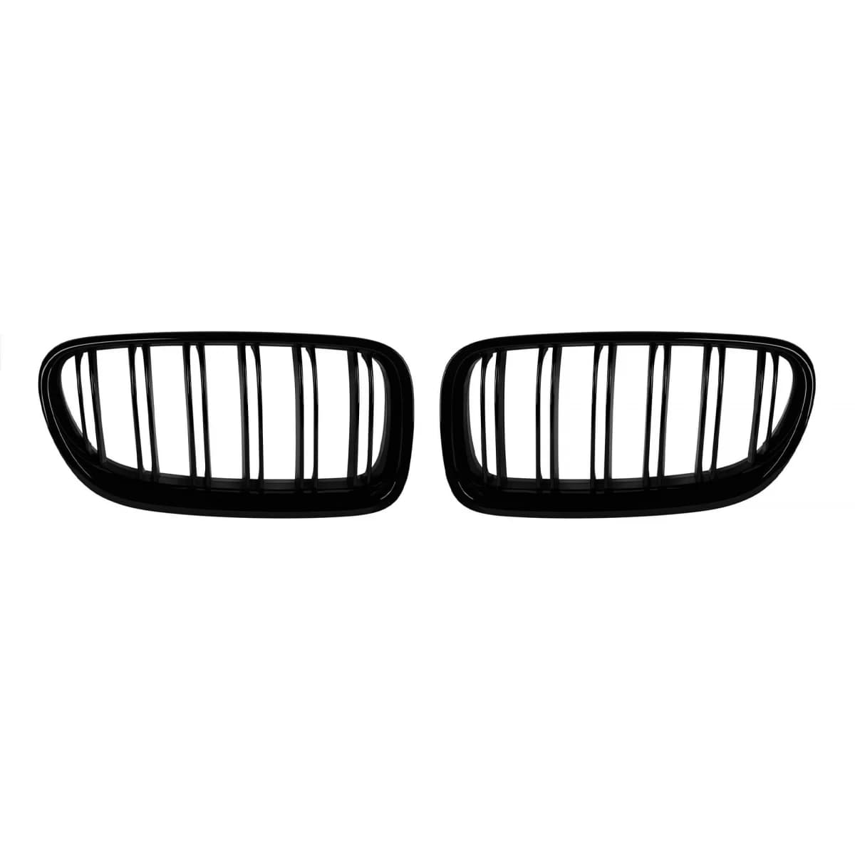 M5 type double slats kidney grilles in black lacquer suitable for BMW 5 Series F10 sedan, F11 touring 2010-2017