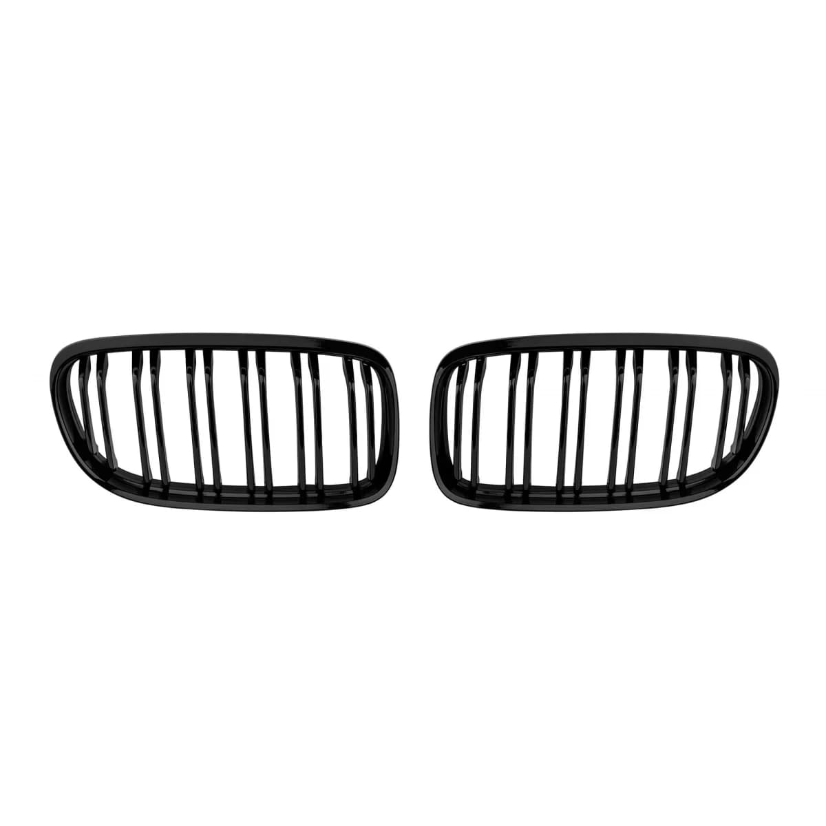 Black M3 style kidney grilles with double slats suitable for BMW 3 Series E90 sedan, E91 touring 2008-2012