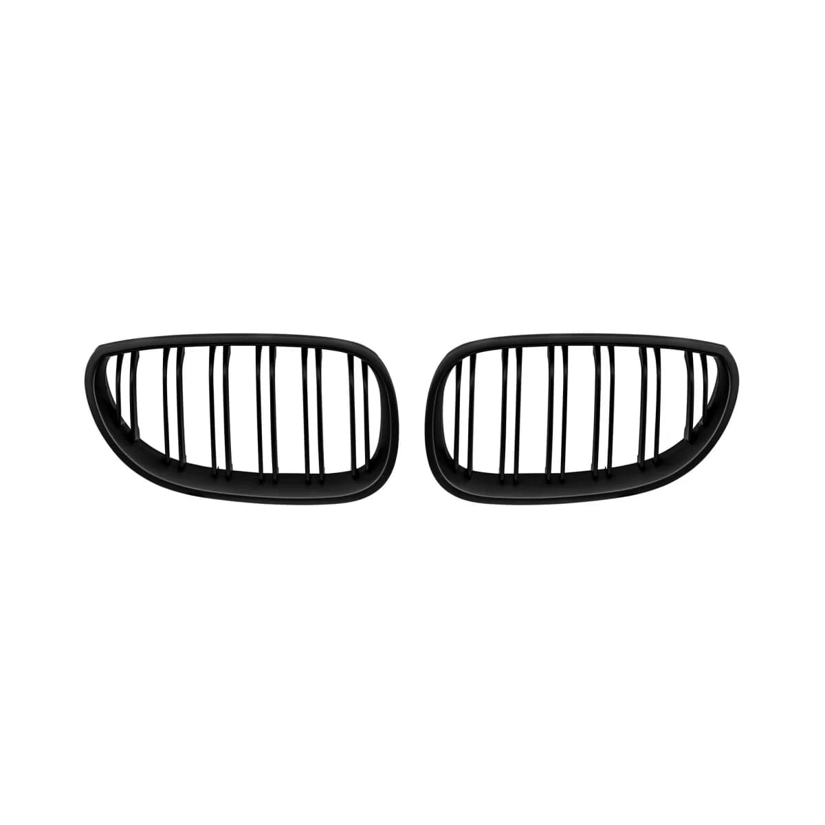 Black matte M5 type kidney grilles suitable for BMW 5 Series E60 sedan, E61 touring 2004-2010