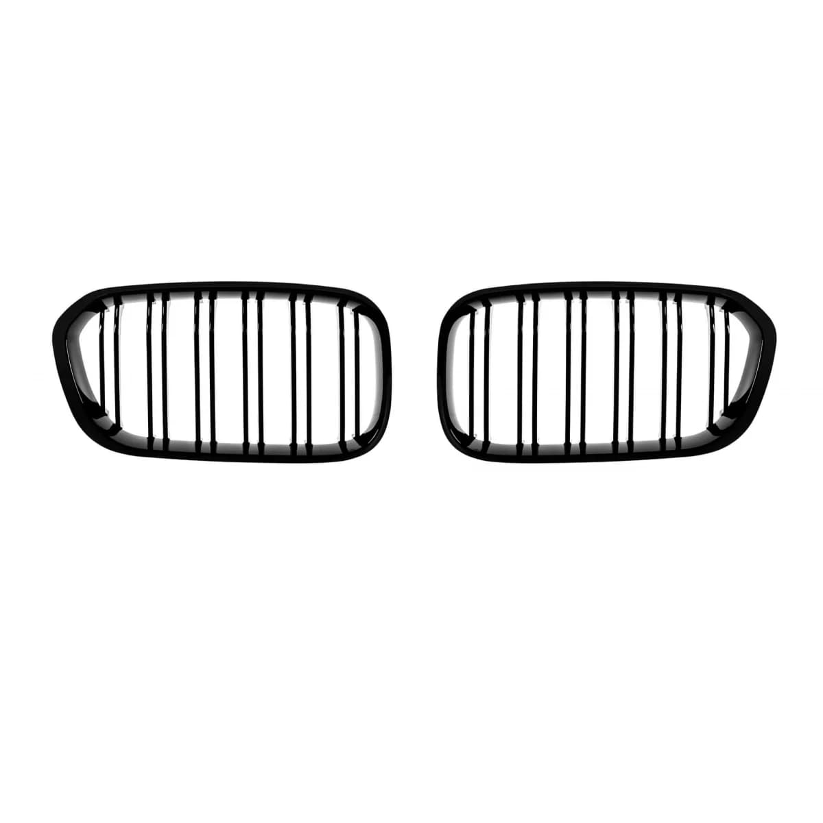 Double slat kidneys in black lacquer suitable for BMW Series 1 F20, F21 2015-2019