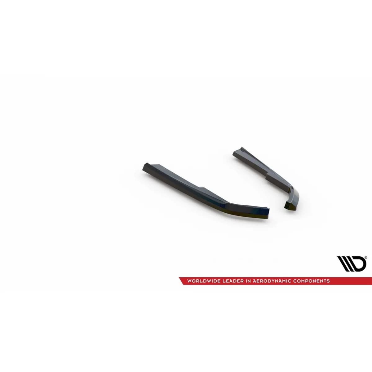 Maxton Design side extensions suitable for rear bumper of BMW M package G20, G21 after 2022, black lacquer