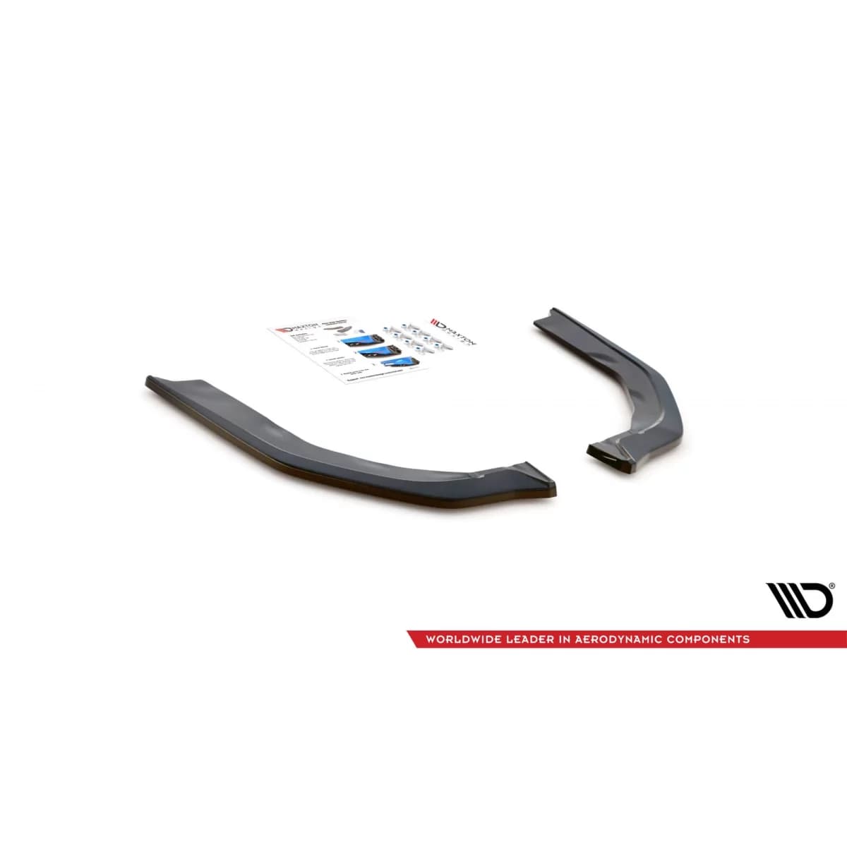 Maxton Design version 2 side extensions suitable for rear bumper of BMW M3 G80 after 2021, black lacquer