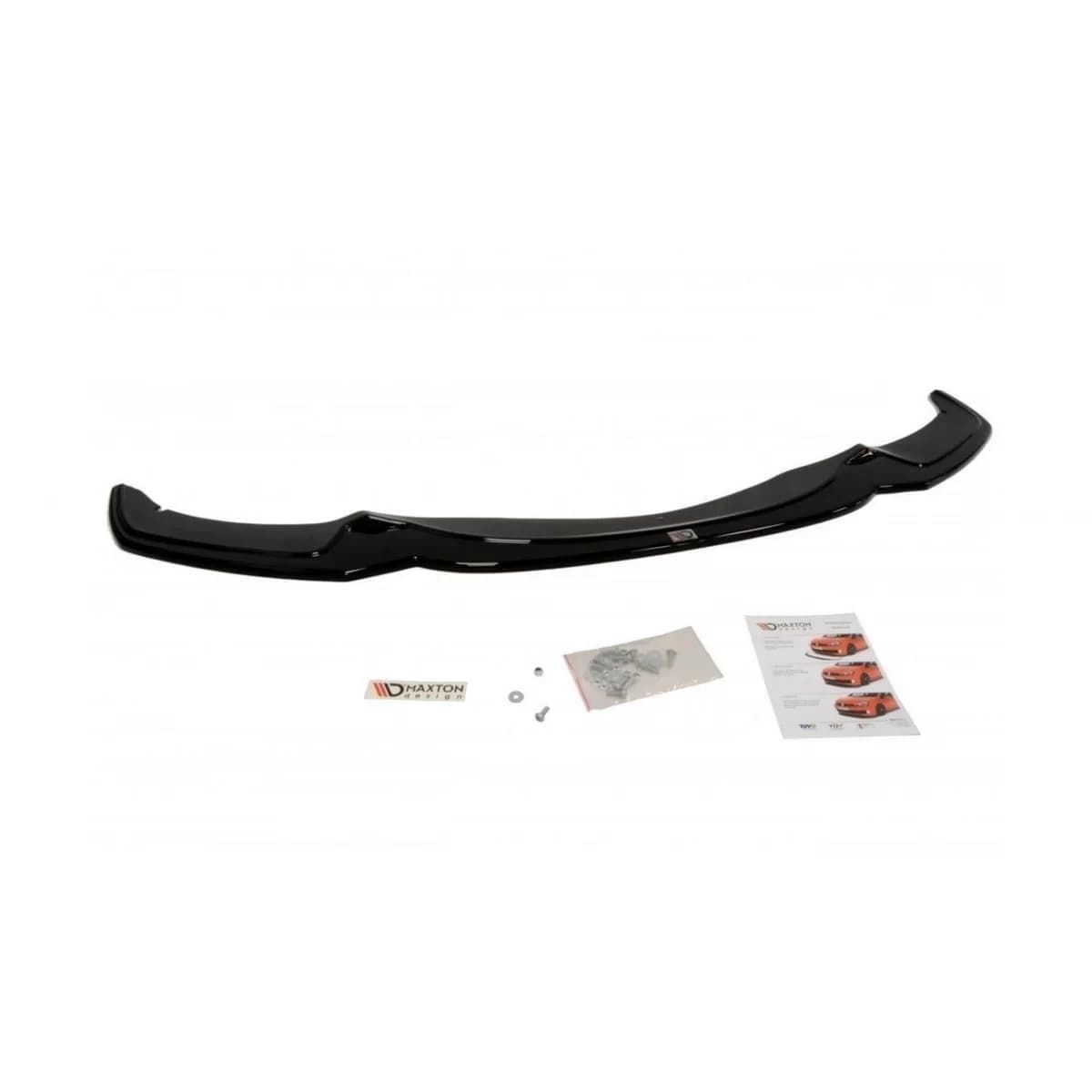 Maxton Design version 2 spoiler suitable for front M Technik bumper on BMW 5 Series F10, F11 after 2011, black lacquer