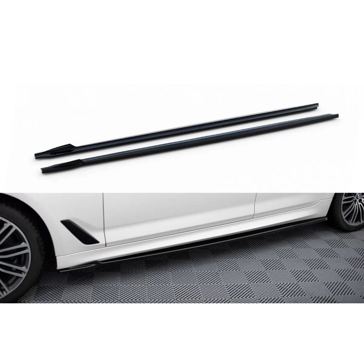 Maxton Design version 2 add-ons suitable for BMW 5 Series G30 sedan, G31 touring 2017-2023, black lacquer