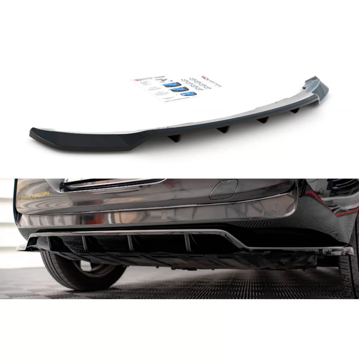 Maxton Design spoiler suitable for rear bumper of BMW i3 2017-2022, black lacquer