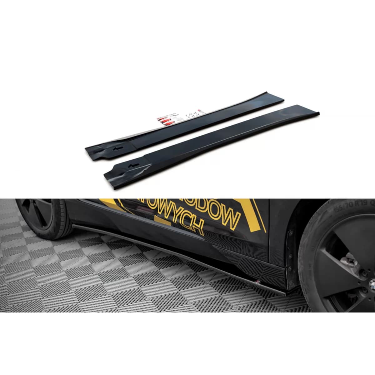 Maxton Design additives suitable for BMW i3 2017-2022 side skirts, black lacquer