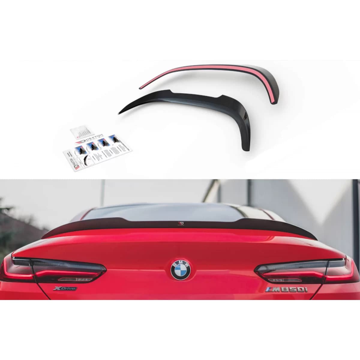 Maxton Design spoiler suitable for BMW M850I G15 trunk after 2018, matte black