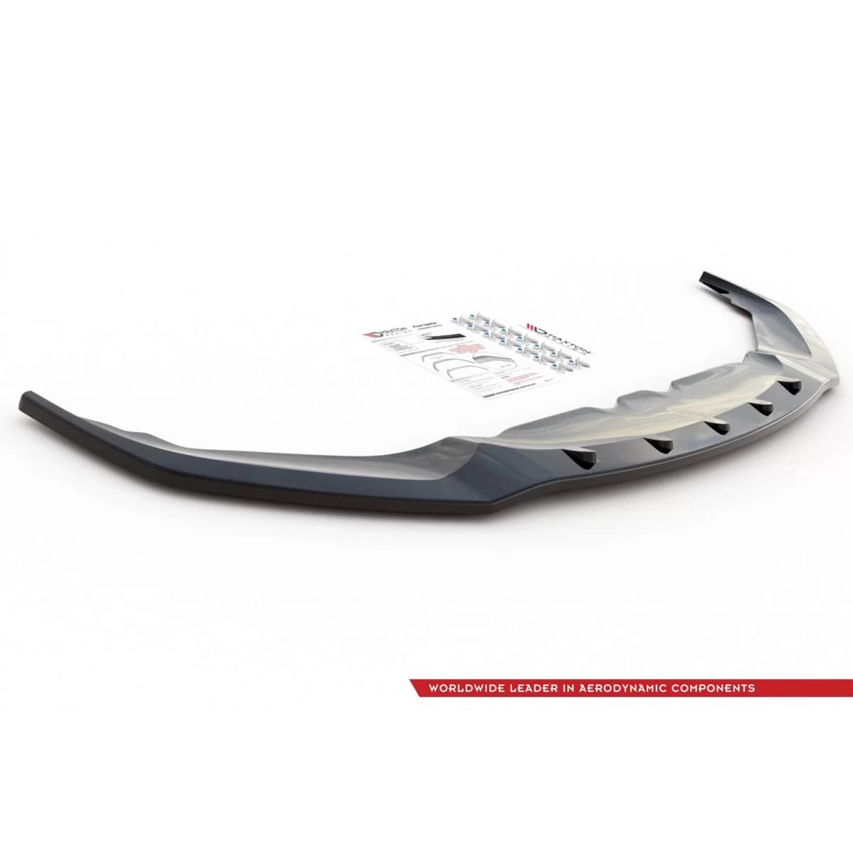 Maxton Design version 1 spoiler suitable for front bumper of BMW M850I G15 after 2018, black lacquer