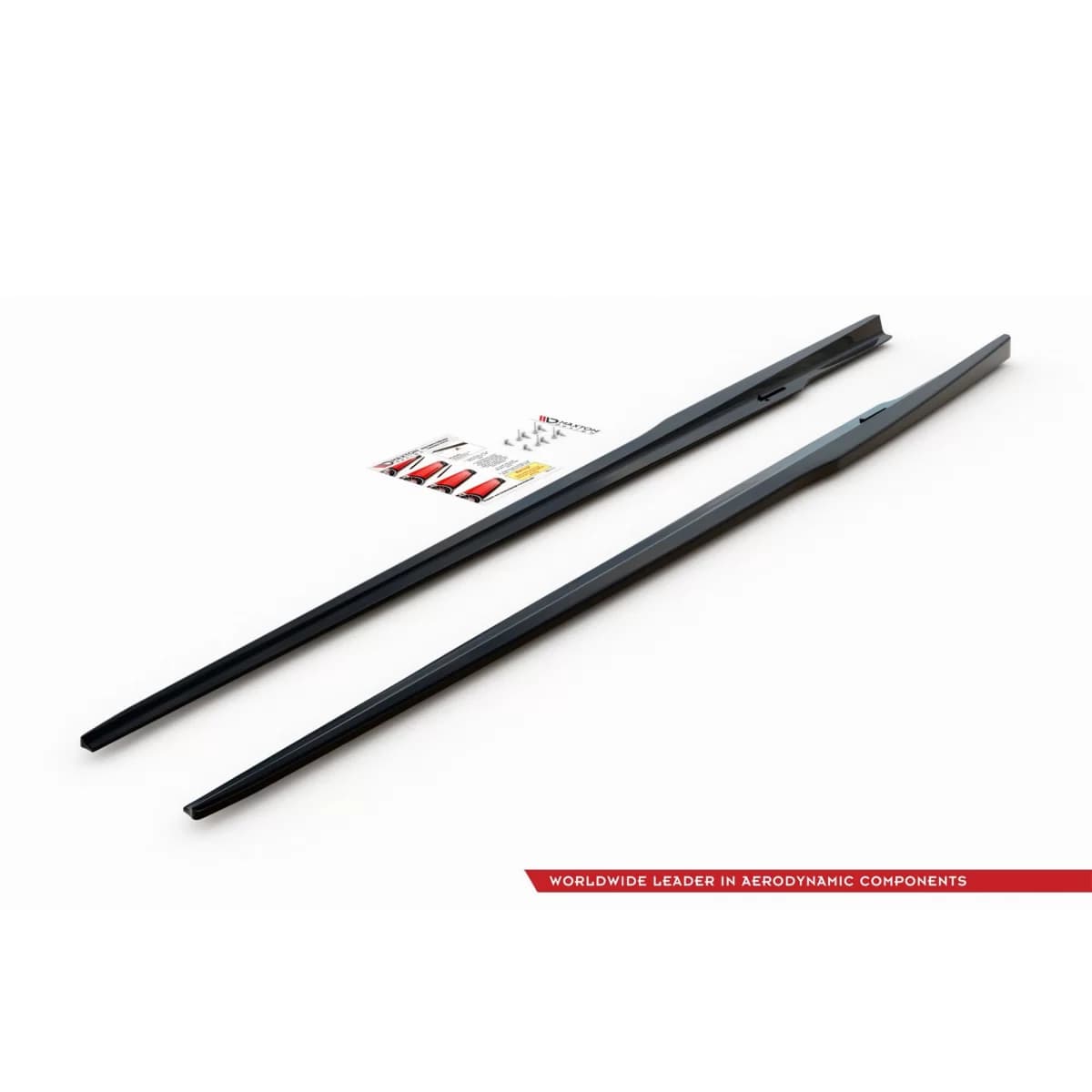 Maxton Design additives suitable for BMW M850I G15 side skirts after 2018, black lacquer