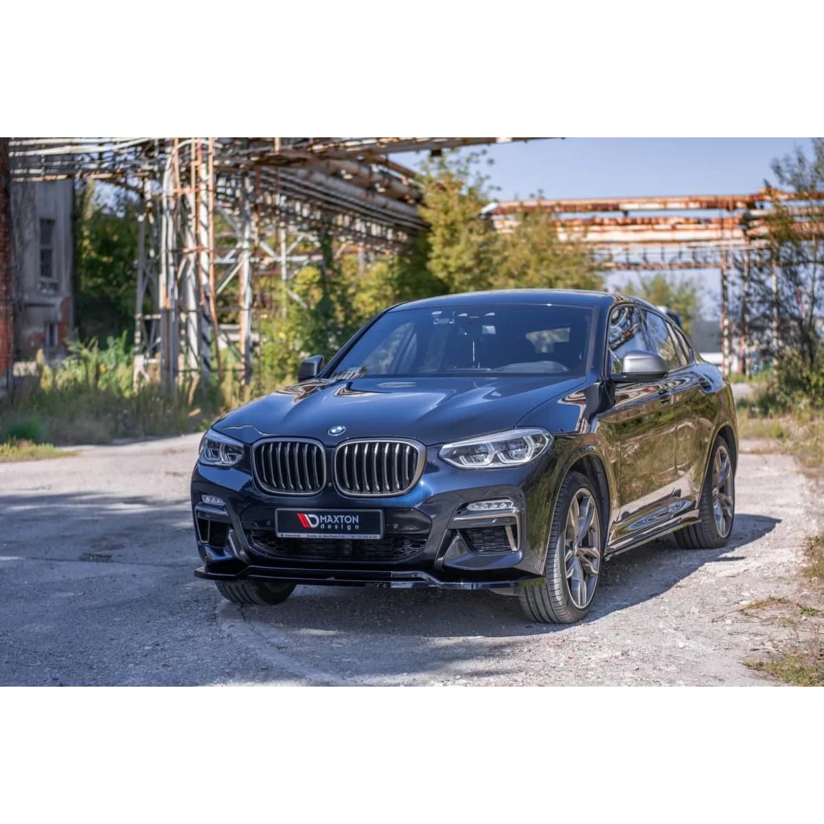Maxton Design M Technik type add-ons suitable for BMW X4 G02 thresholds after 2018, black lacquer