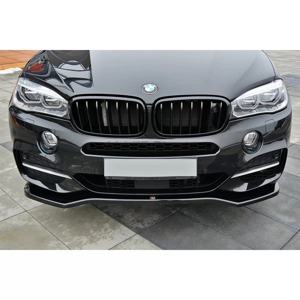 Maxton Design spoiler suitable for front bumper for BMW X5 F15 with M package 2013-2018, black lacquer