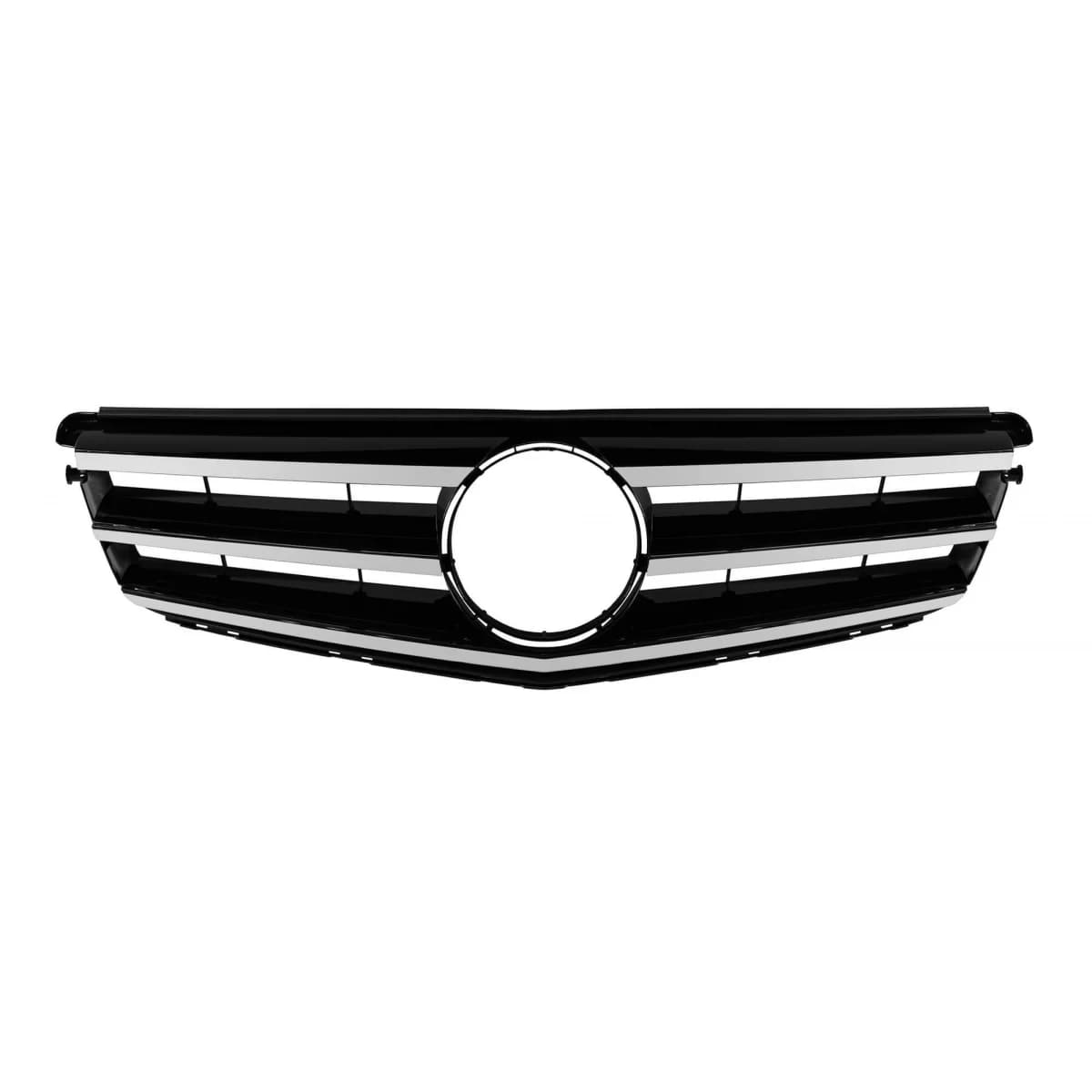 Chrome/black Avantgarde grille suitable for Mercedes C-Class W204 sedan, wagon, coupe 2007-2014