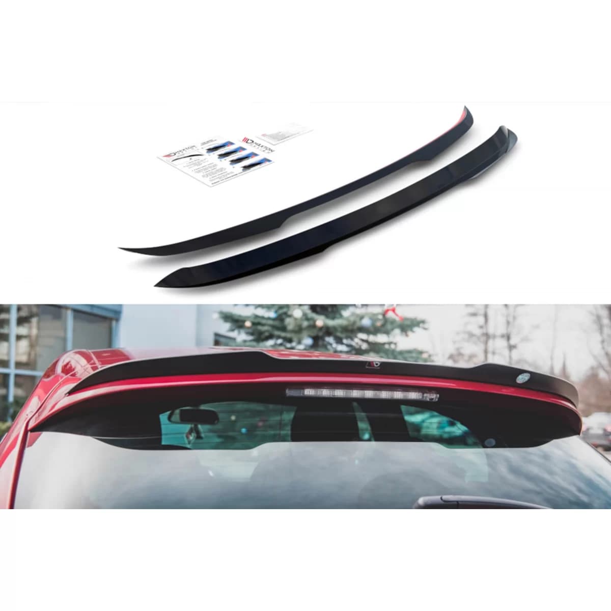 Maxton Design spoiler suitable for Citroen DS4 2011-2015, black lacquer
