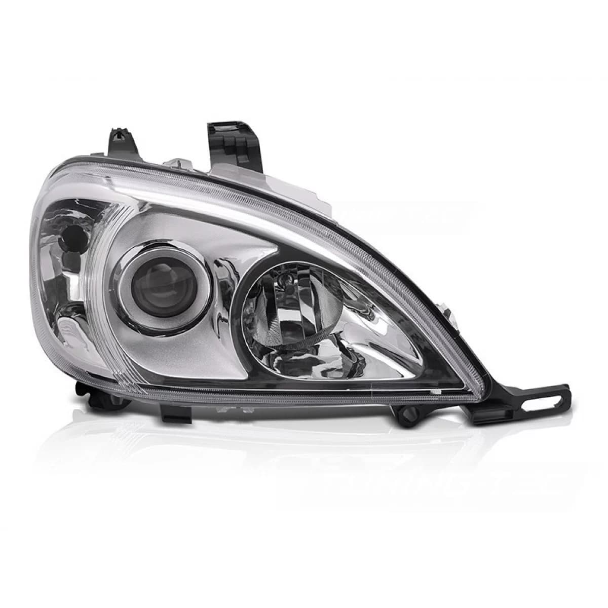 Right reflector headlight suitable for Mercedes ML W163 2001-2005 with chrome base