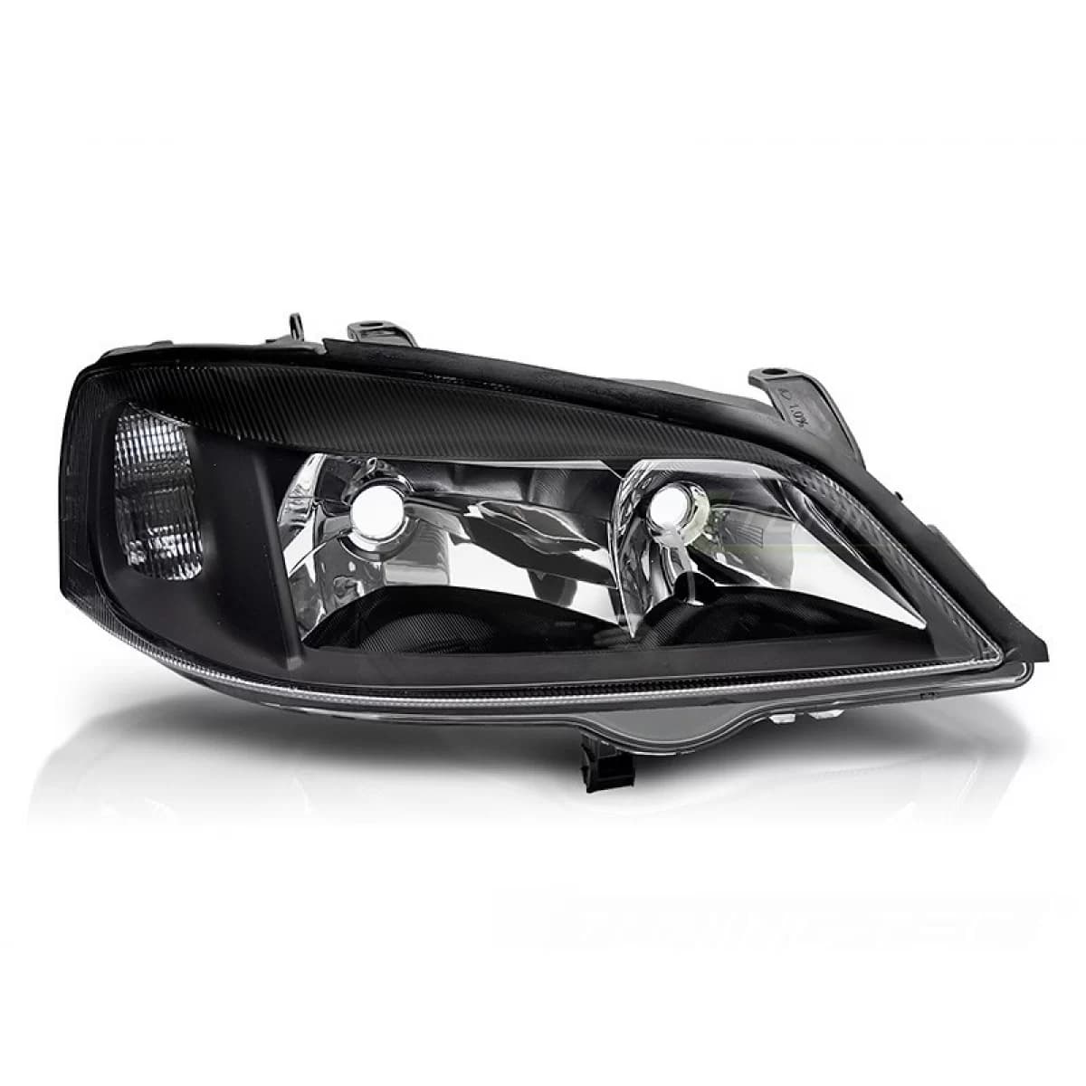 Right reflector headlight suitable for Opel Astra G 1997-2004 with black base