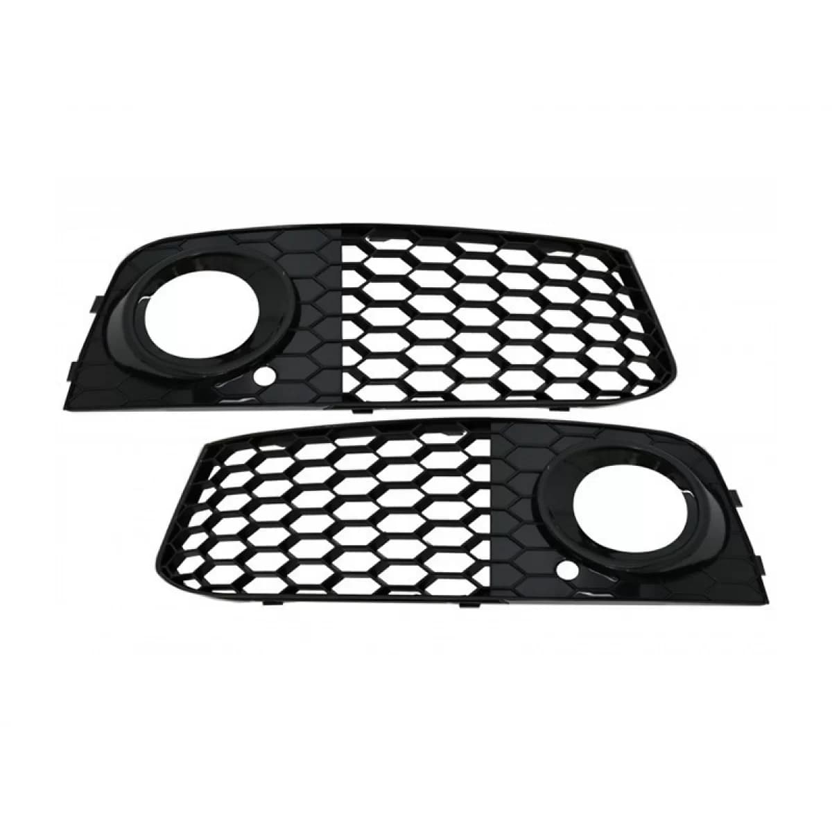 RS4 type grille set around the fog lights suitable for Audi A4 B8 sedan, wagon 2007-2011, black lacquer