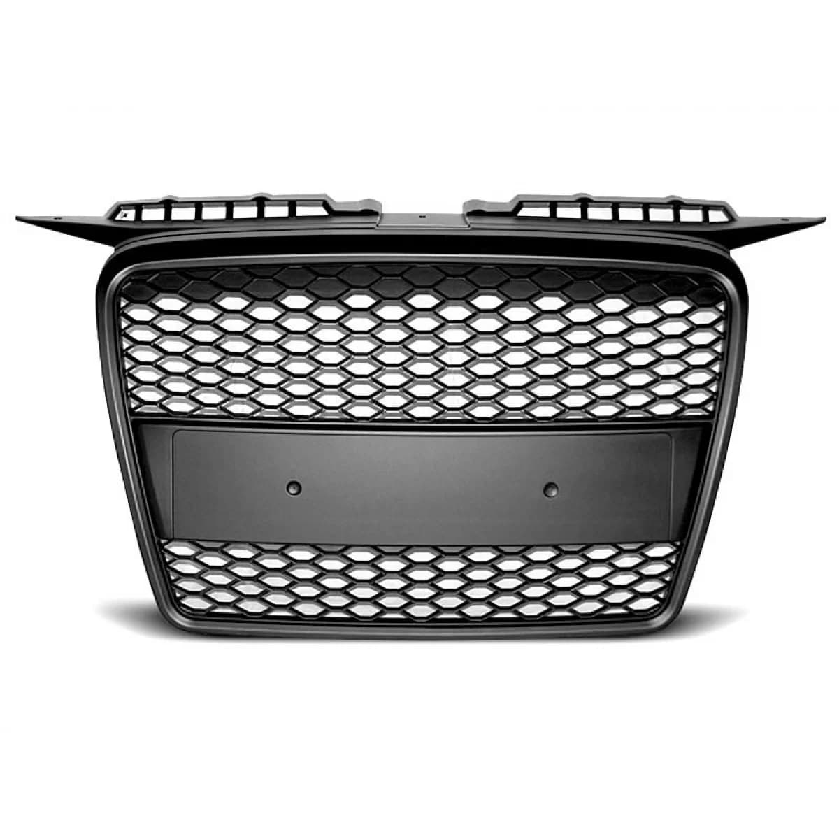 Black matte RS type grille suitable for Audi A3 hatchback, Sportback 2005-2008 without parking sensor holes