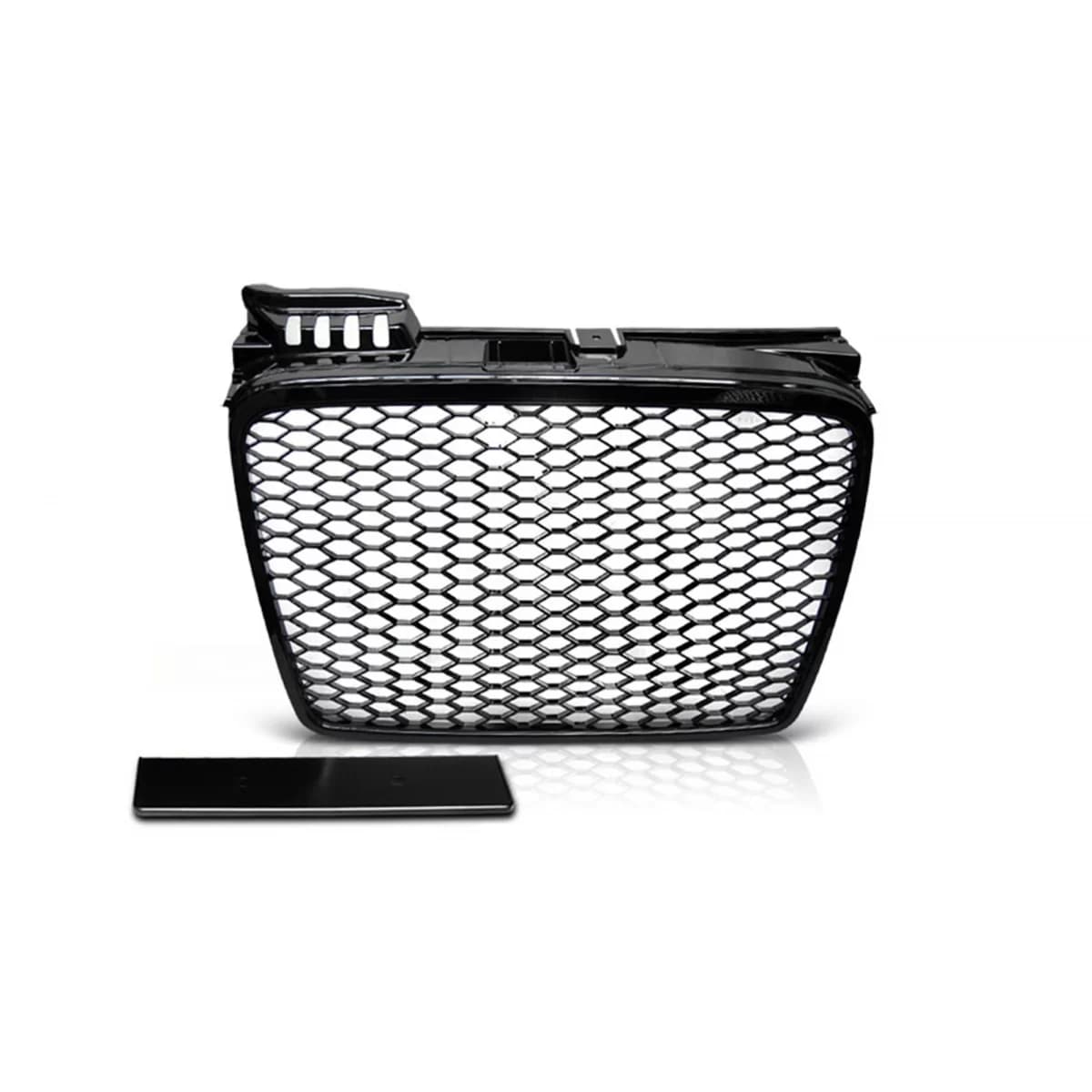 BLACK PAINT GRILLE TYPE RS SUITABLE FOR AUDI A4 B7 SEDAN, AVANT 2004-2008 WITH STANDARD BUMPER