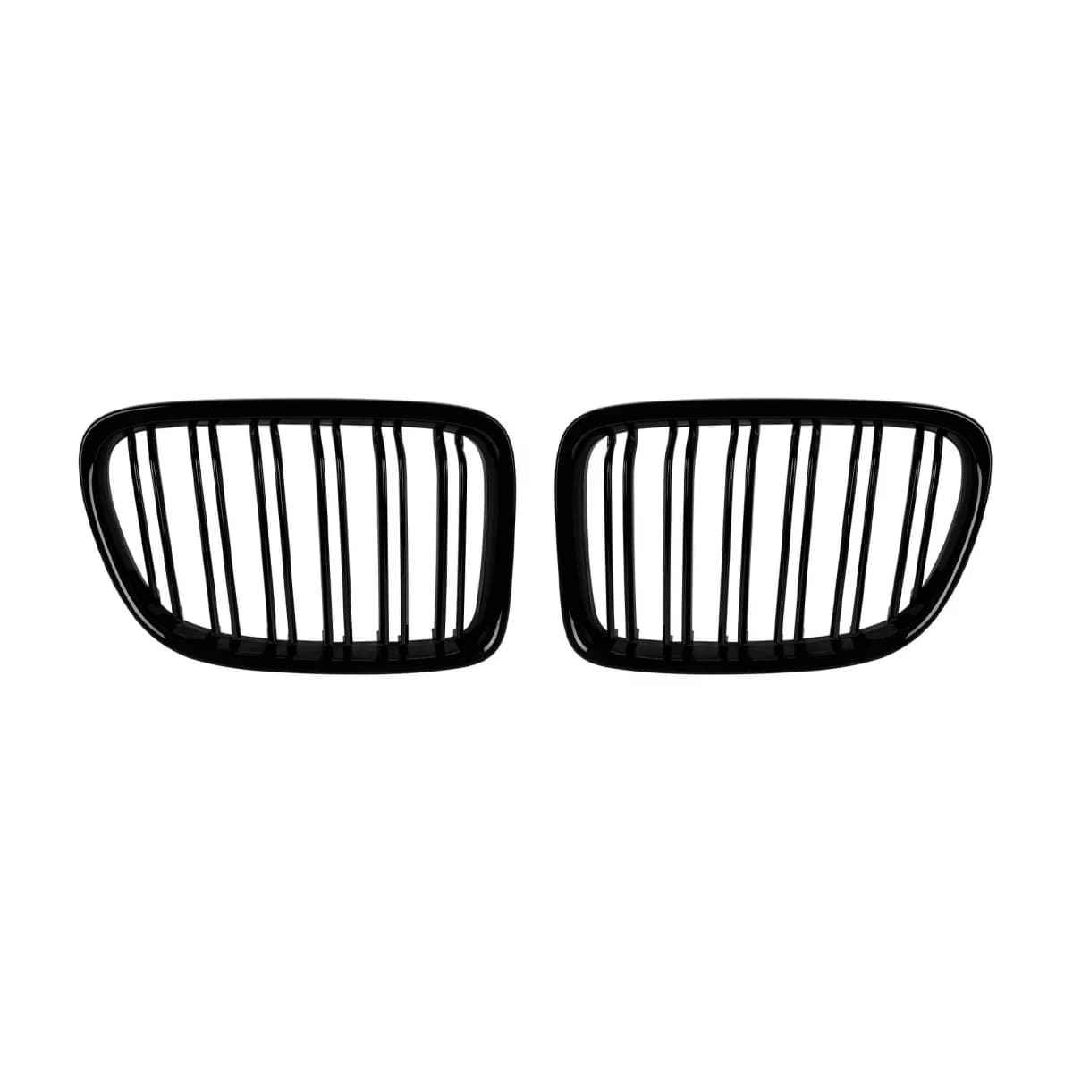 Double slatted kidney grilles in black lacquer suitable for BMW X1 E84 2009-2015