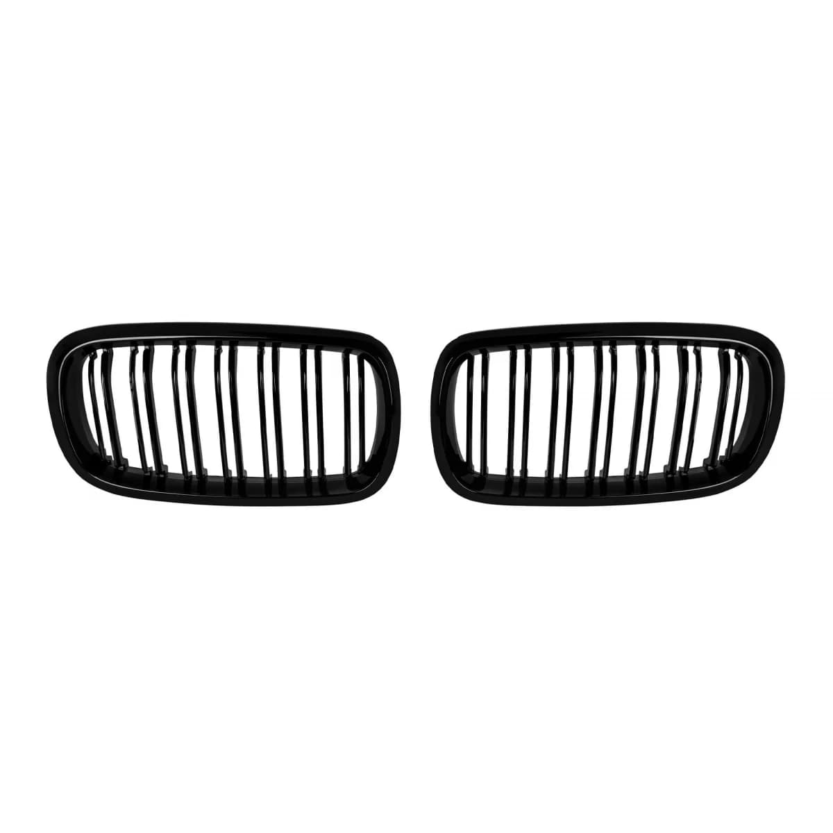 Double slat kidney grilles in black lacquer suitable for BMW X5 F15 2013-2018, X6 F16 2014-2019