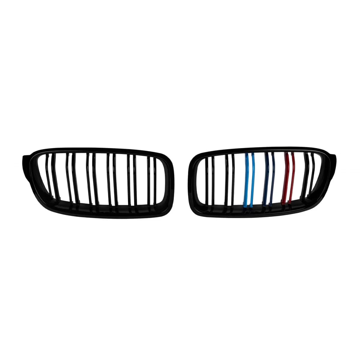Double slat kidneys, black lacquer with M decoration type M3 suitable for BMW 3 Series F30 sedan, F31 touring 2011-2019