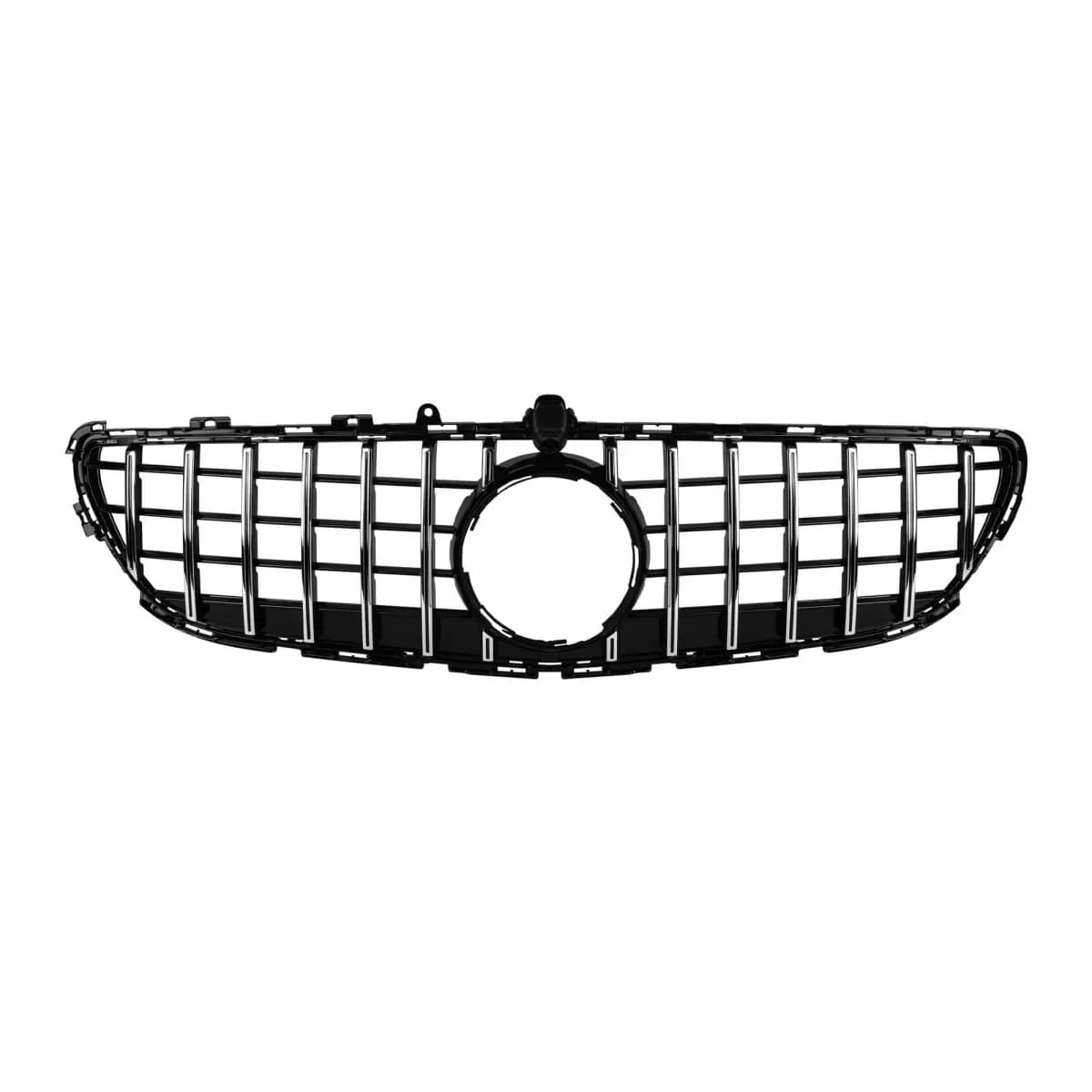 Chrome/black GT type grille suitable for Mercedes CLS C218 2015-2018 with camera opening