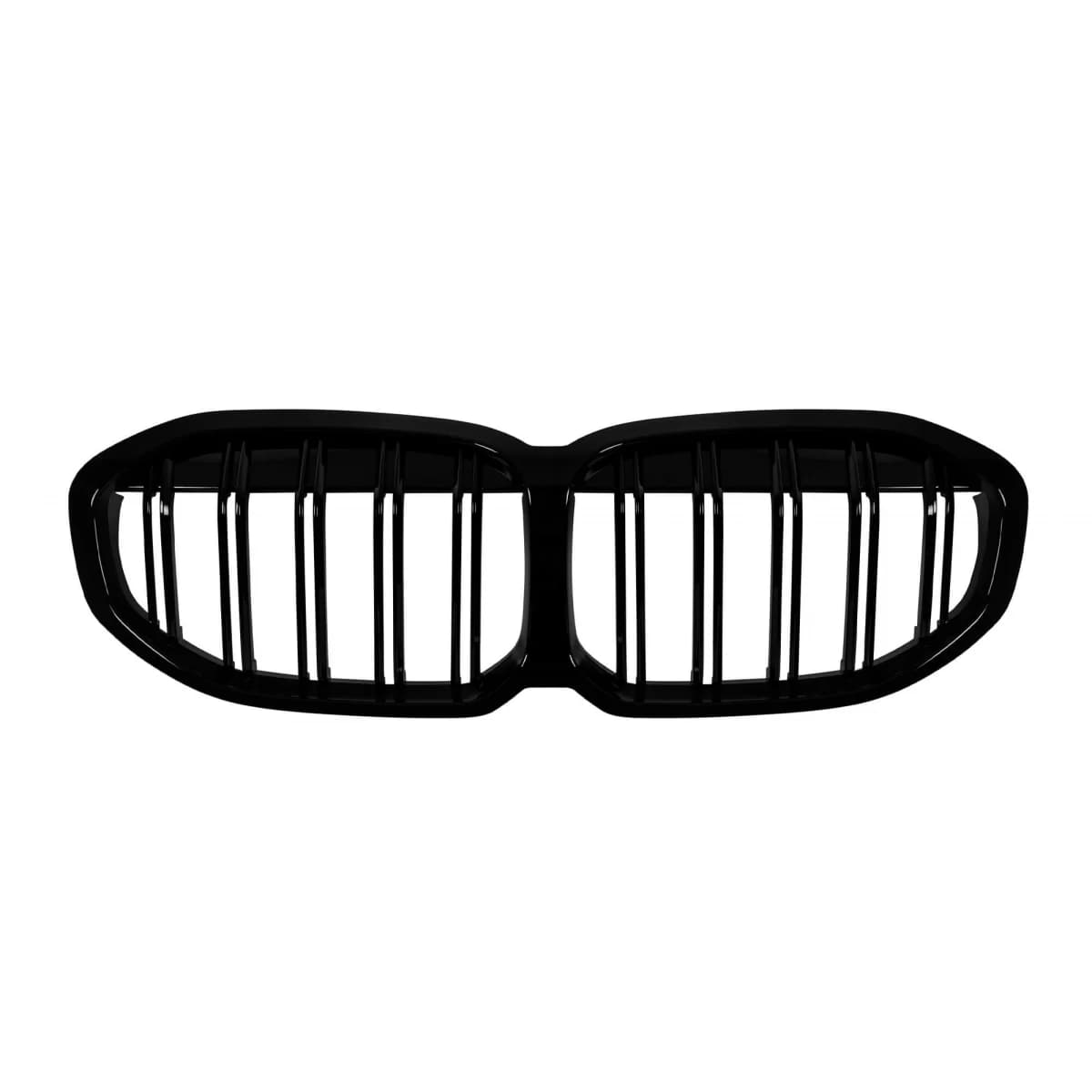 Double slat kidney grilles in black lacquer suitable for BMW 1 Series F40 after 2020