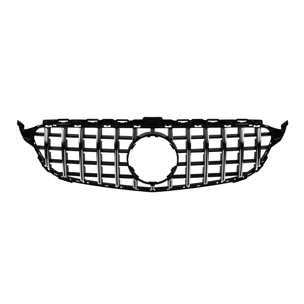 Chrome/black GT-R style grille suitable for Mercedes C-Class W205 sedan, S205 estate, C205 coupe 2014-2018 without camera opening
