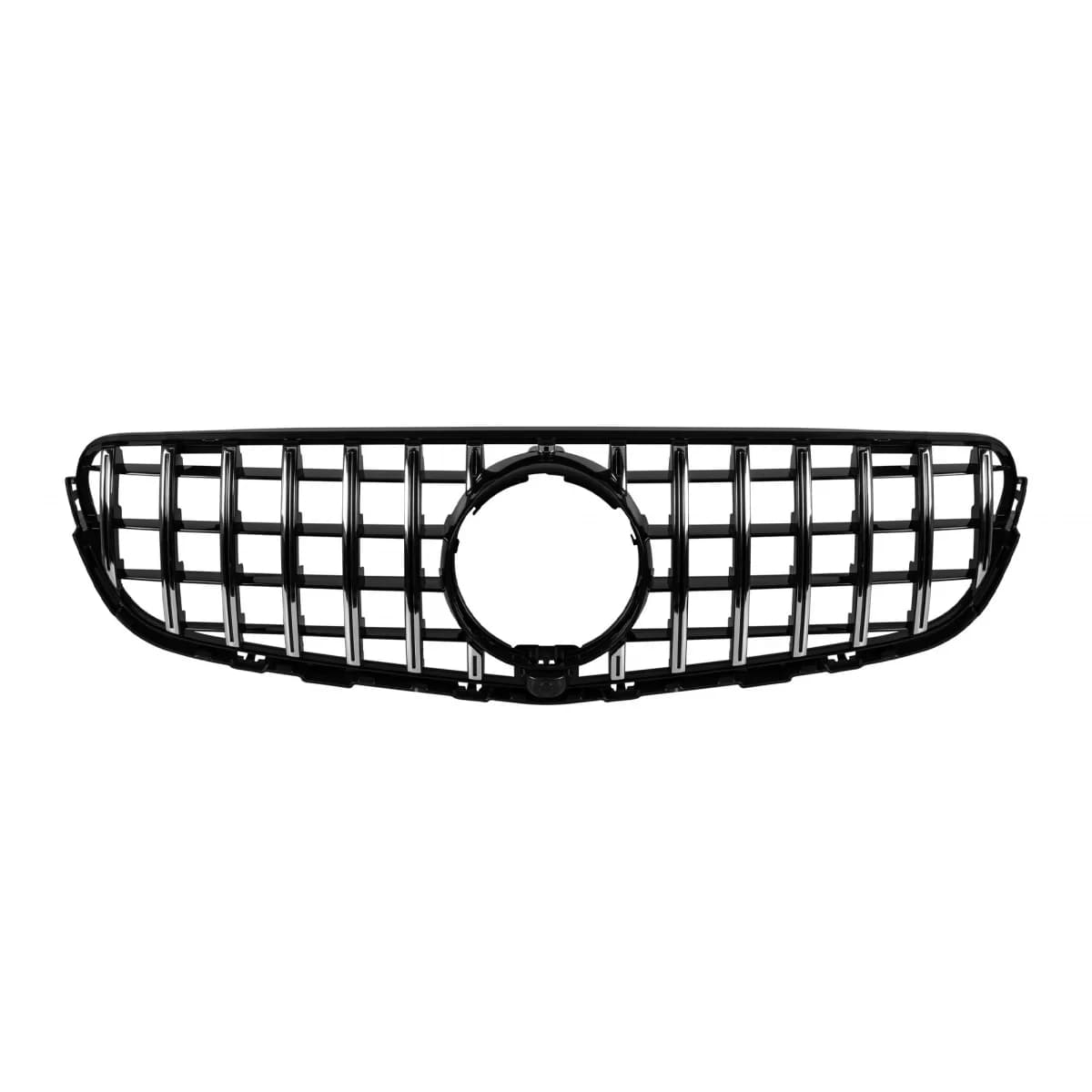 Chrome/black GT type grille suitable for Mercedes GLC SUV X253, GLC Coupe C253 2015-2018 with camera opening