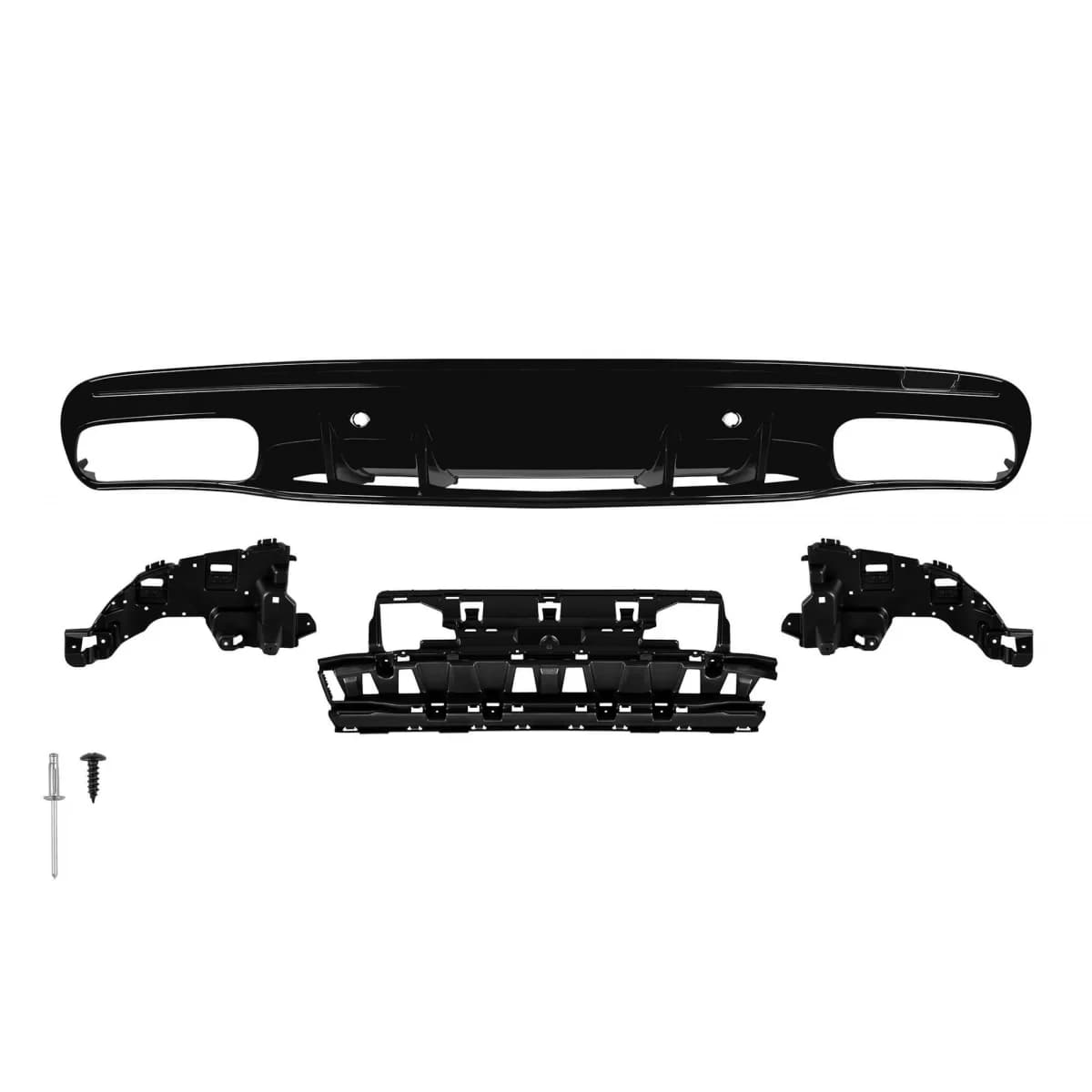 C63-style diffuser suitable for A Design rear bumper suitable for Mercedes C-Class W205 2014-2020 -оо--оо-