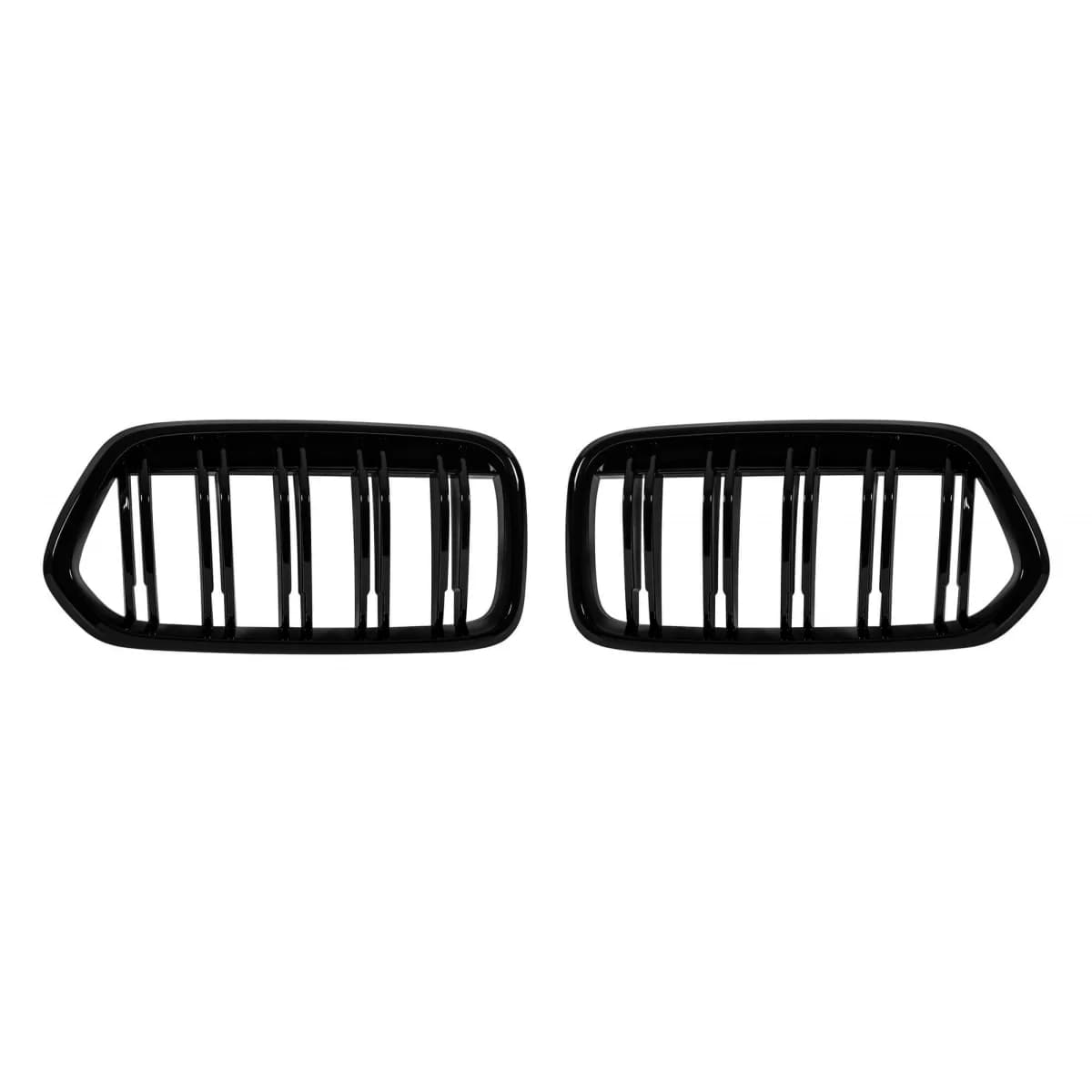 Double slatted kidneys in black lacquer suitable for BMW X2 F39 after 2020