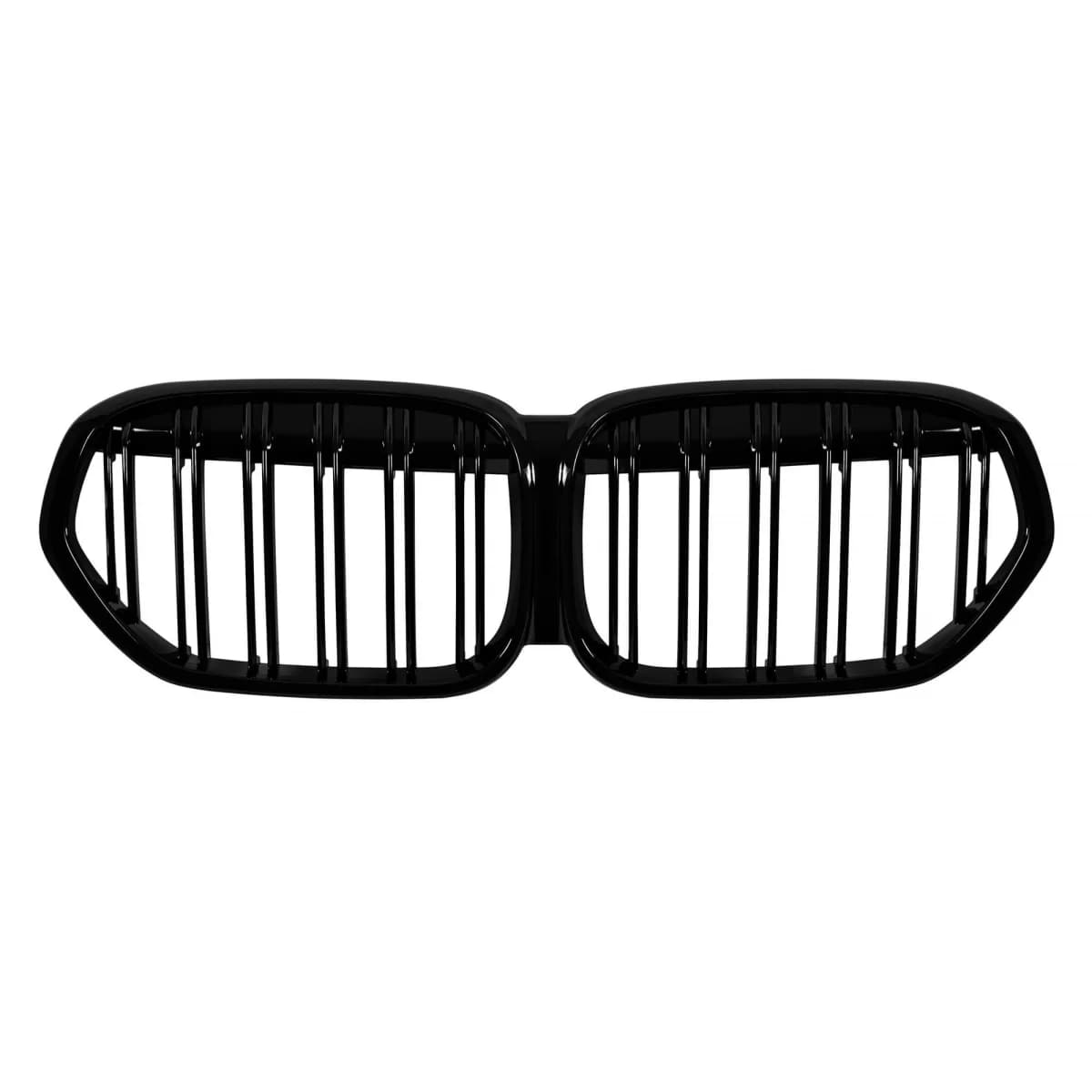 Double slat kidney grilles in black lacquer suitable for BMW X1 F48 after 2020
