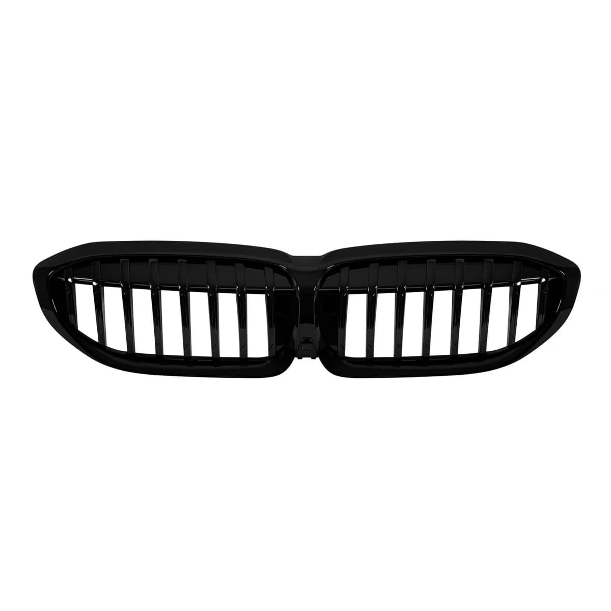 Single rib kidney grilles in black lacquer suitable for BMW 3 Series G20 sedan, G21 touring 2019-2022