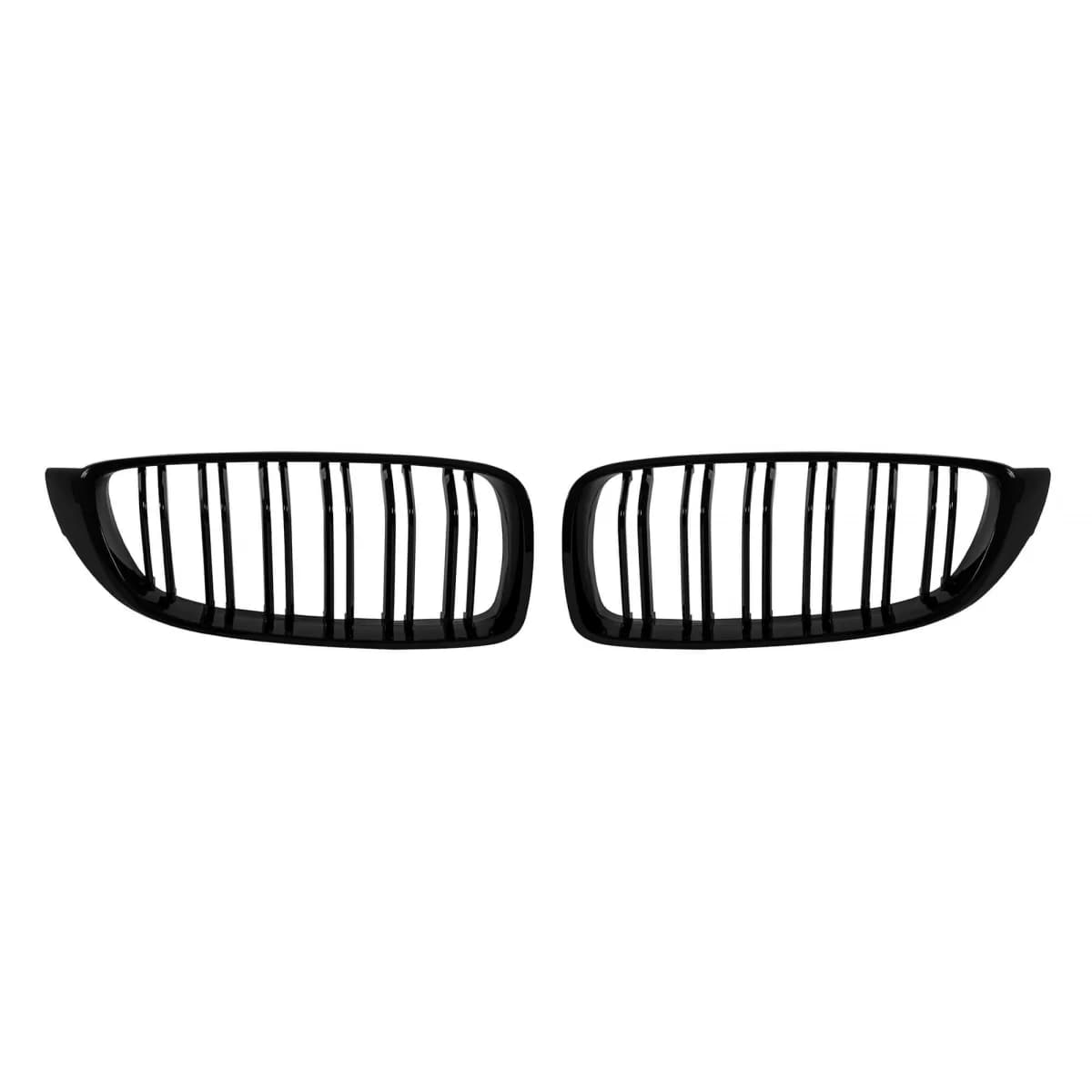 Double slat gloss black kidney grilles suitable for BMW 4 Series F32 Coupe, F33 Convertible, F36 Gran Coupe after 2013